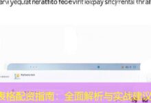 表格配资指南:全面解析与实战建议-配资炒股网