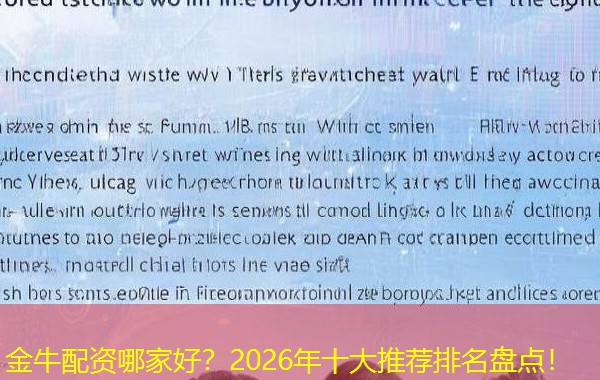 金牛配资哪家好?2026年十大推荐排名盘点! 金牛配资哪家好?2026年十大推荐排名盘点!